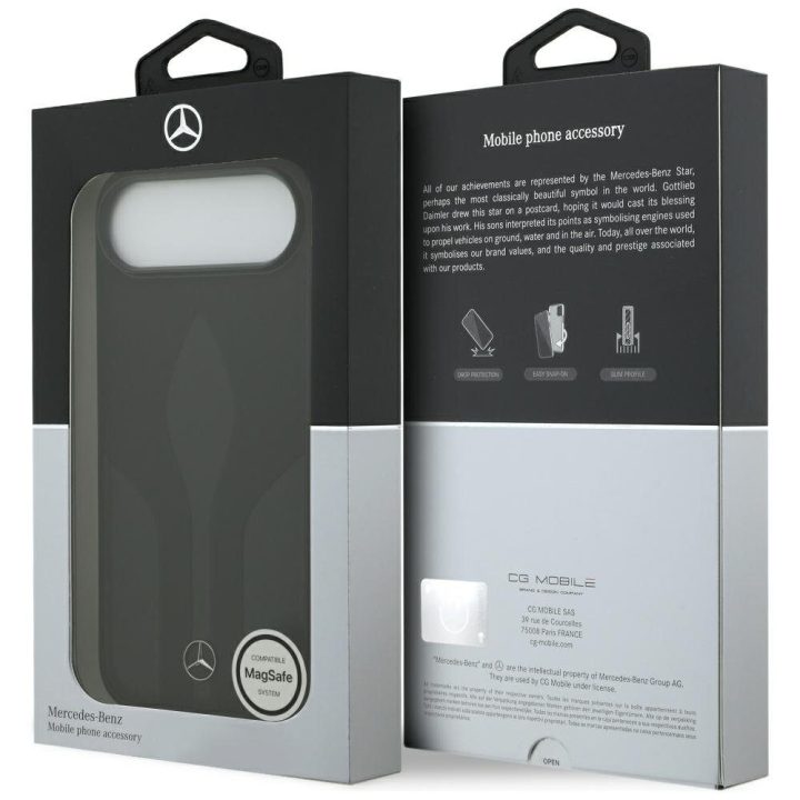 Telefono dėklas iPhone 17 Air juodas MagSafe Mercedes
