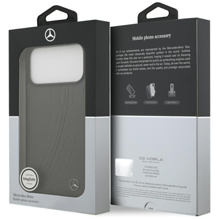 Telefono dėklas iPhone 17 Pro Max juodas MagSafe Mercedes