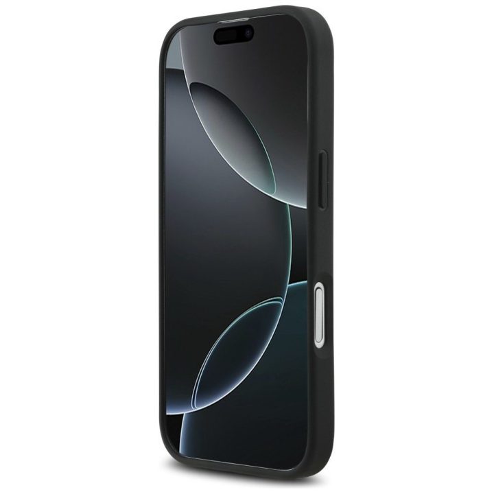 Telefono dėklas iPhone 17 juodas oda MagSafe Mercedes