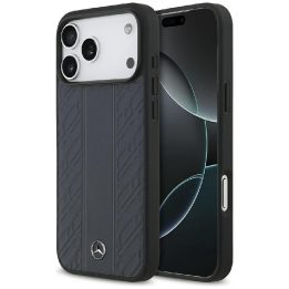 Telefono dėklas iPhone 17 Pro Max mėlynas odinis MagSafe Mercedes