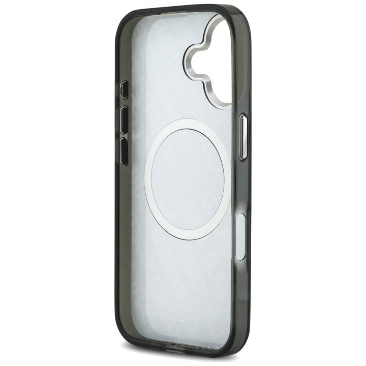 Telefono dėklas iPhone 17 Karl Lagerfeld IML Karl Head Logo MagSafe, juodas