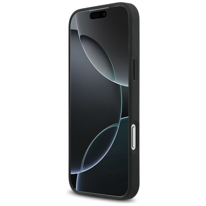 Telefono dėklas iPhone 17 Pro Max juodas oda MagSafe Mercedes