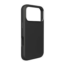Telefono dėklas iPhone 17 Pro Max juodas silikoninis MagSafe Pure Icon