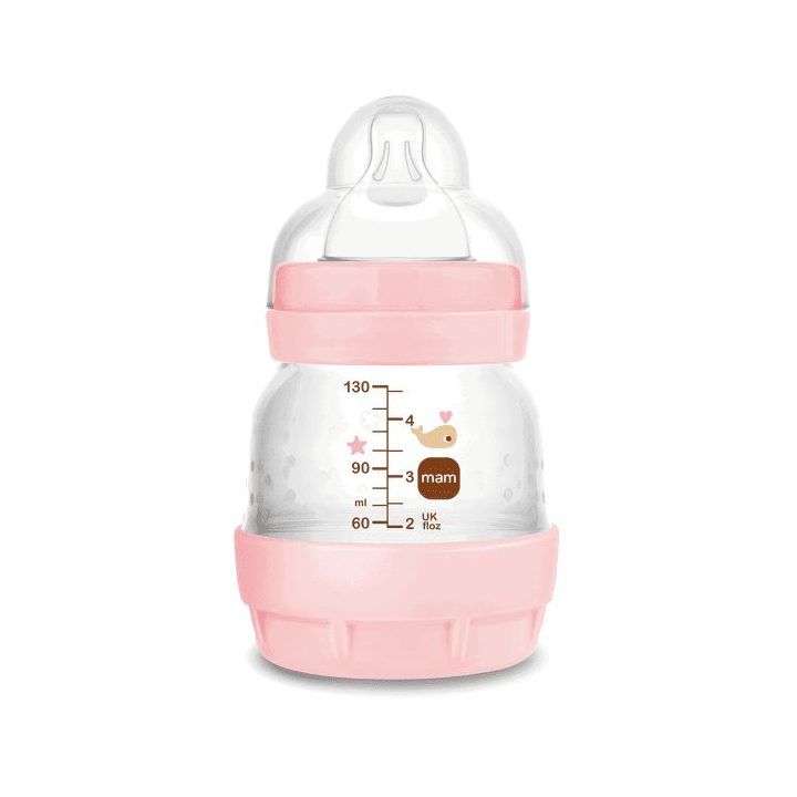 Buteliukas kūdikiams nuo dieglių 130 ml rožinis MAM