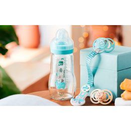 Buteliukas stiklinis kūdikiams Feel Good Forest 260 ml MAM