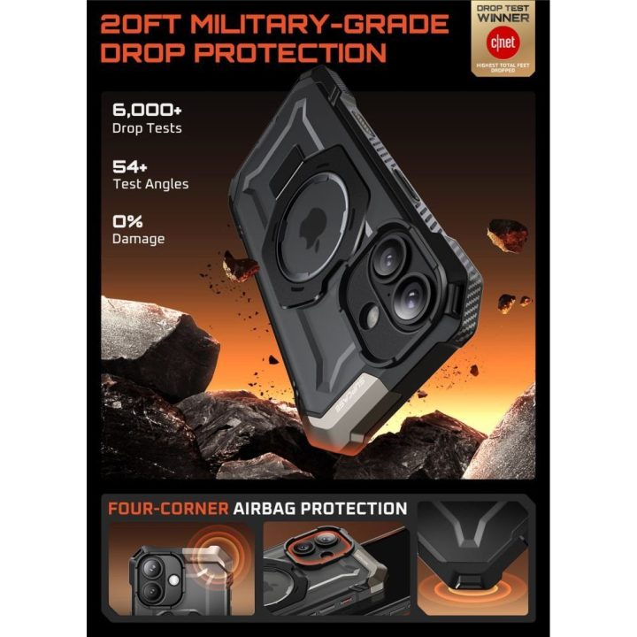 Telefono dėklas iPhone 17 juodas MagSafe Supcase