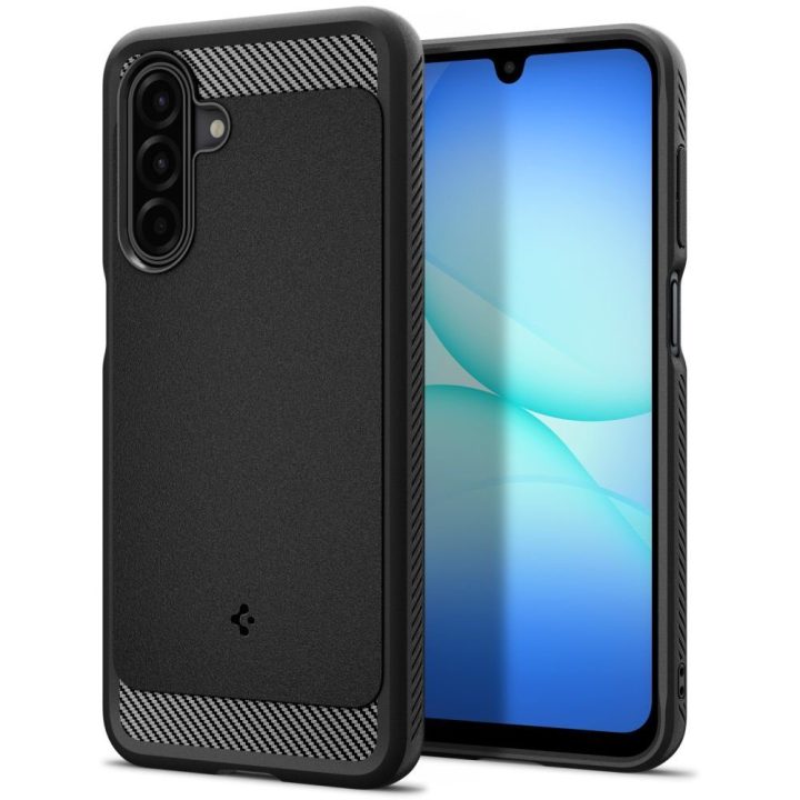 Telefono dėklas Samsung Galaxy A17 juodas matinis Spigen