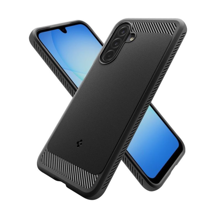 Telefono dėklas Samsung Galaxy A17 juodas matinis Spigen