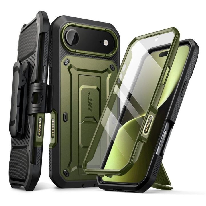 Telefono dėklas iPhone 17 Air žalias atsparus smūgiams Supcase