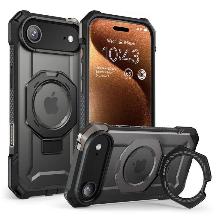 Telefono dėklas iPhone 17 juodas MagSafe Supcase