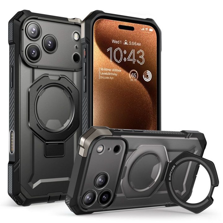 Telefono dėklas iPhone 17 Pro Max juodas MagSafe Supcase