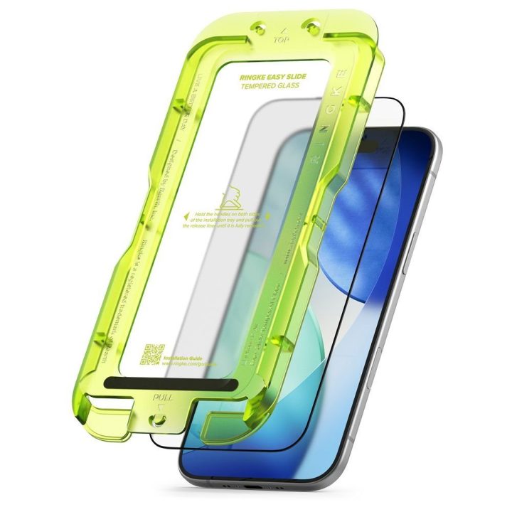 Grūdintas stiklas iPhone 17 Air juodas 2 vnt. Ringke