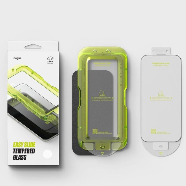 Grūdintas stiklas iPhone 17 Air juodas 2 vnt. Ringke