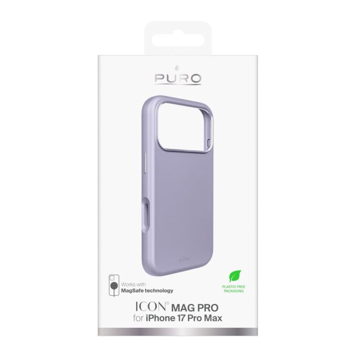 Telefono dėklas iPhone 17 Pro Max rožinis silikonas MagSafe Puro