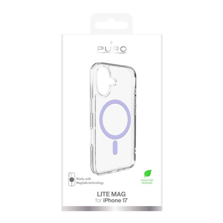 Telefono dėklas iPhone 17 skaidrus MagSafe Puro