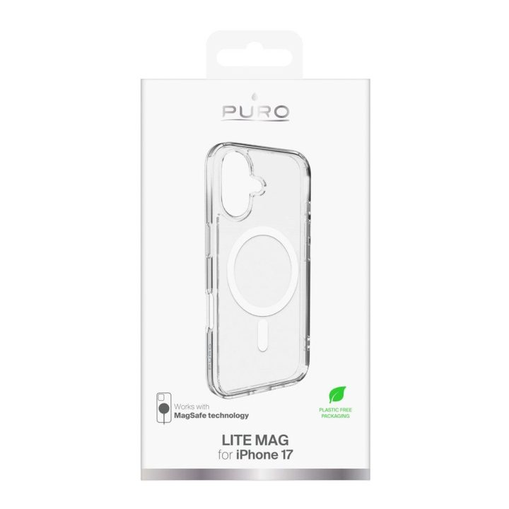 Telefono dėklas iPhone 17 skaidrus MagSafe Puro