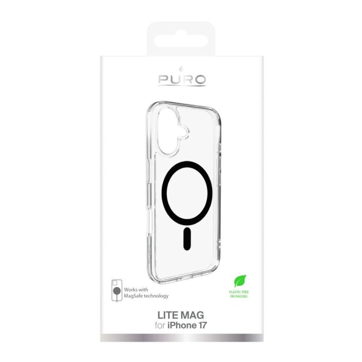 Telefono dėklas iPhone 17 skaidrus MagSafe Puro