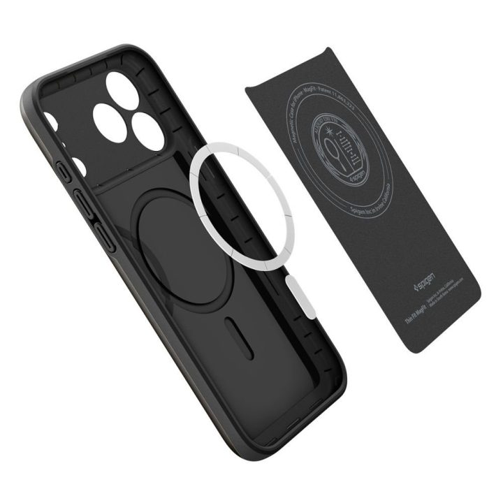 Telefono dėklas iPhone 17 Pro juodas MagSafe Spigen Thin Fit