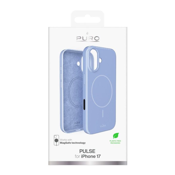 Telefono dėklas iPhone 17 mėlynas polikarbonatas MagSafe Puro