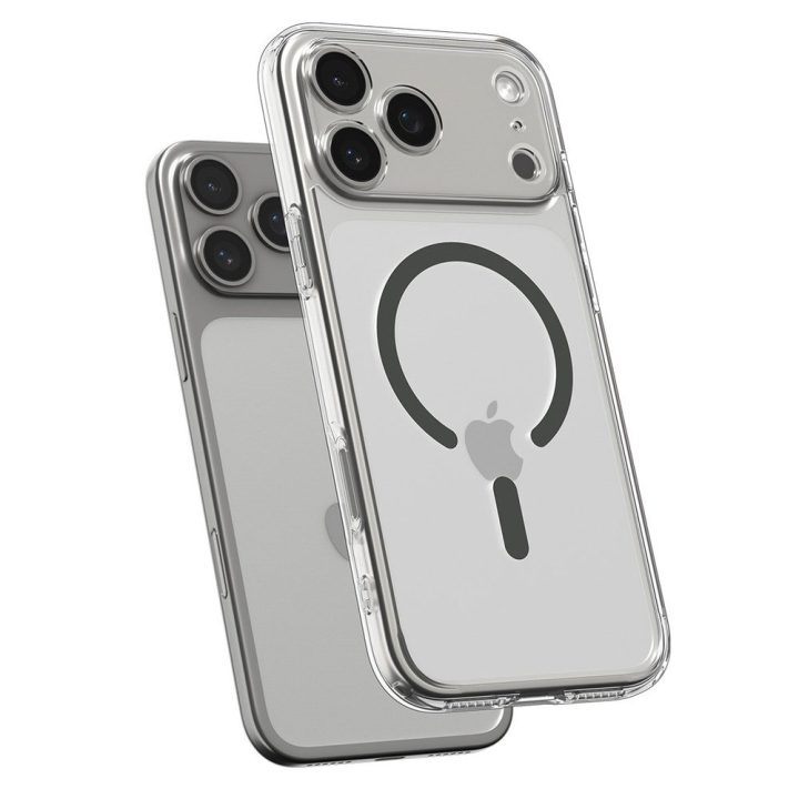 Telefono dėklas iPhone 17 Pro Max skaidrus MagSafe Spigen