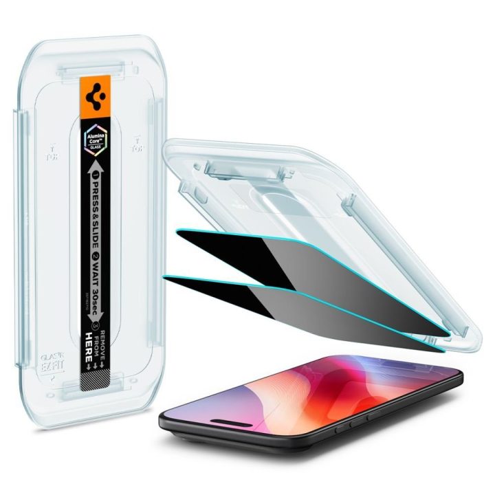 Grūdintas stiklas iPhone 17 Air privatumo 2 vnt. Spigen