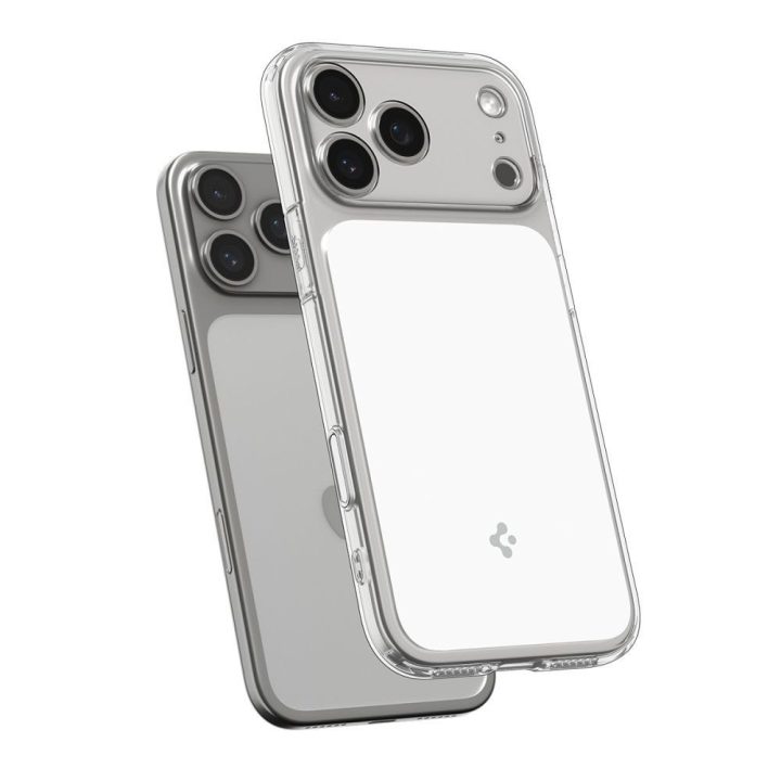 Telefono dėklas iPhone 17 Pro Max skaidrus baltas MagSafe Spigen