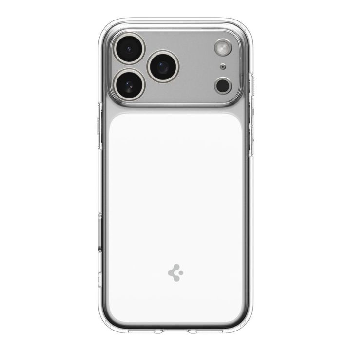 Telefono dėklas iPhone 17 Pro Max skaidrus baltas MagSafe Spigen
