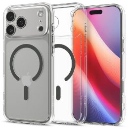 Telefono dėklas iPhone 17 Pro skaidrus MagSafe Spigen