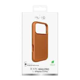 Telefono dėklas iPhone 17 Pro oranžinis silikoninis MagSafe Puro