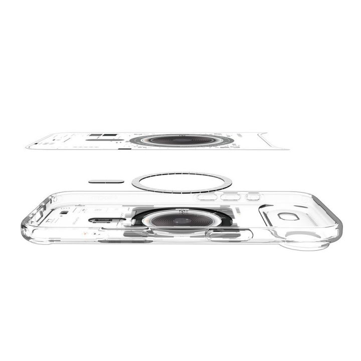 Telefono dėklas iPhone 17 skaidrus MagSafe Spigen