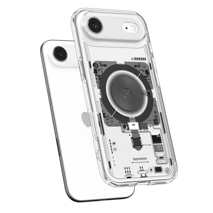 Telefono dėklas iPhone 17 skaidrus MagSafe Spigen