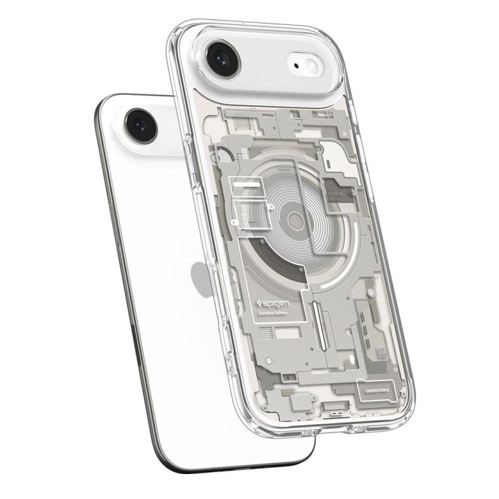 Telefono dėklas iPhone 17 skaidrus MagSafe Spigen