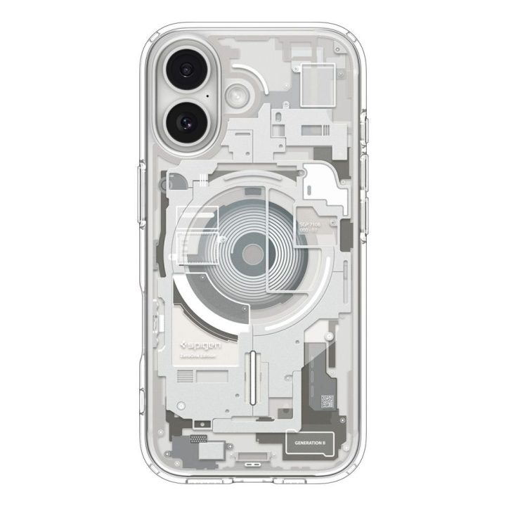 Telefono dėklas iPhone 17 skaidrus MagSafe Spigen Ultra Hybrid Zero One