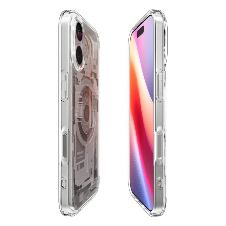 Telefono dėklas iPhone 17 skaidrus MagSafe Spigen Ultra Hybrid Zero One
