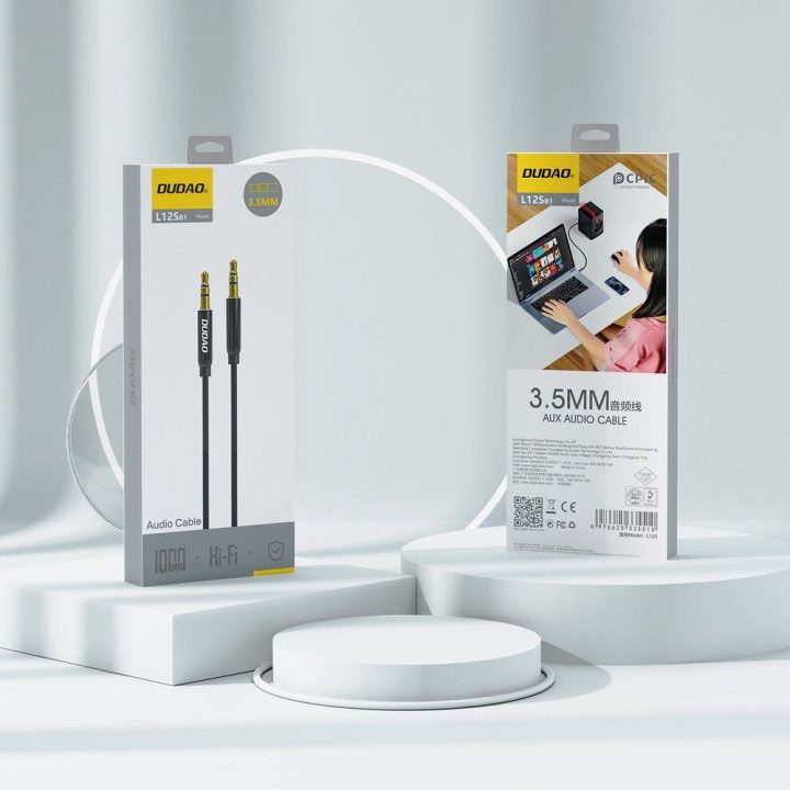 AUX laidas 3,5 mm stereo 1 m juodas L12S