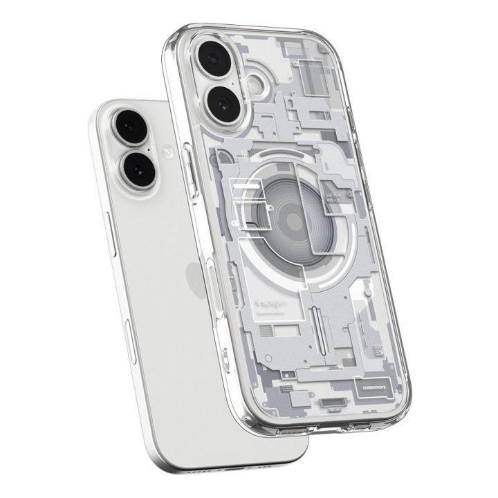 Telefono dėklas iPhone 17 skaidrus MagSafe Spigen