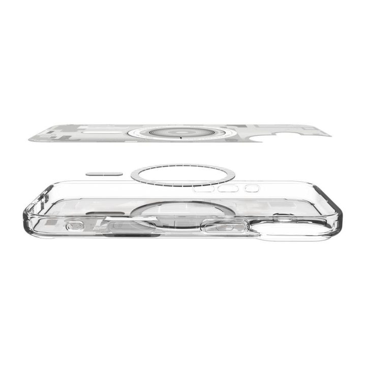 Telefono dėklas iPhone 17 skaidrus MagSafe Spigen