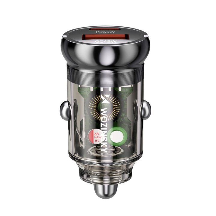 Automobilinis kroviklis 65 W USB-C PD / USB-A QC 3.0 juodas