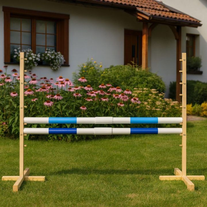 Šuolių kliūtis Hobby Horse 160 cm šviesiai mėlyna ir mėlyna