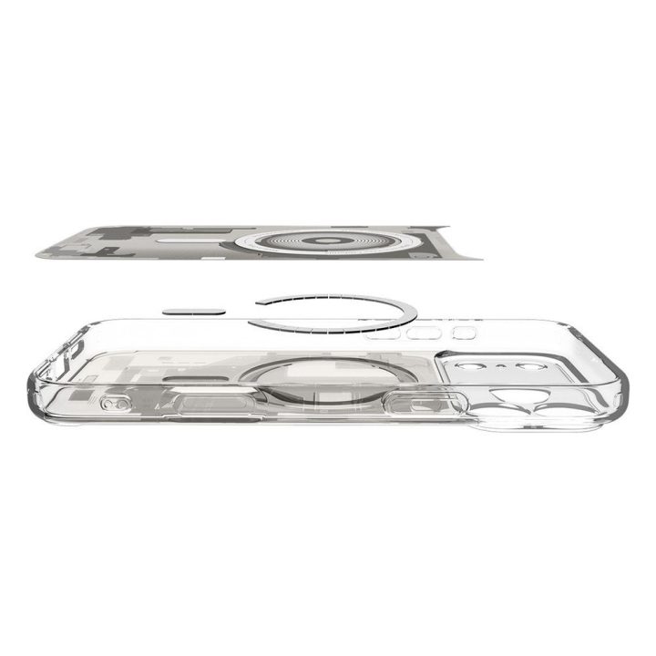 Telefono dėklas iPhone 17 Pro skaidrus MagSafe Spigen Zero One