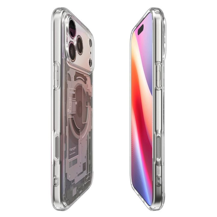 Telefono dėklas iPhone 17 Pro skaidrus MagSafe Spigen Zero One