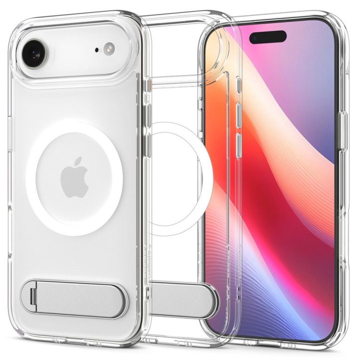 Telefono dėklas iPhone 17 Air skaidrus baltas MagSafe Spigen