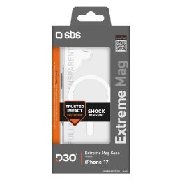Telefono dėklas iPhone 17 skaidrus MagSafe SBS