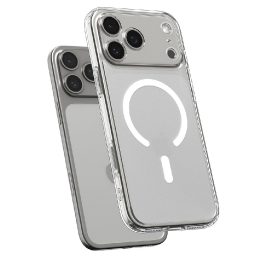 Telefono dėklas iPhone 17 Pro skaidrus MagSafe Spigen
