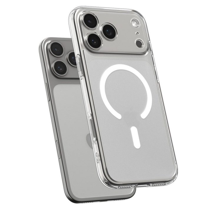 Telefono dėklas iPhone 17 Pro skaidrus MagSafe Spigen
