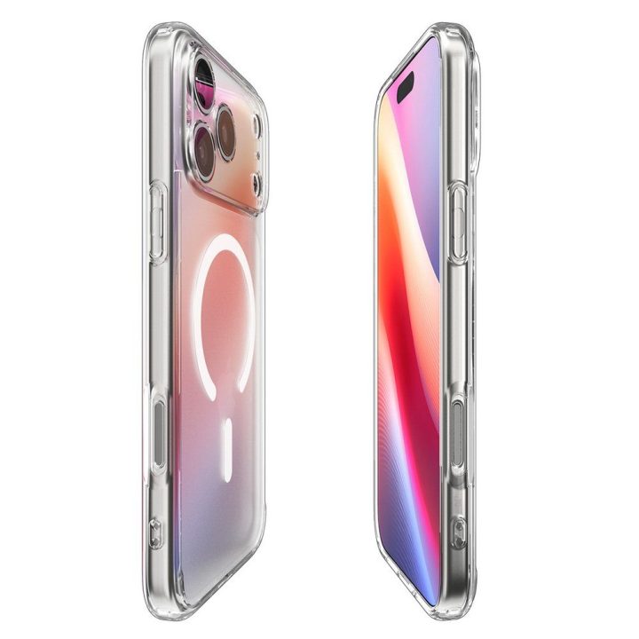 Telefono dėklas iPhone 17 Pro skaidrus MagSafe Spigen