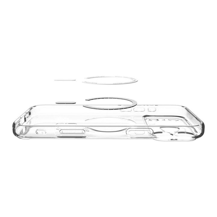 Telefono dėklas iPhone 17 Pro skaidrus MagSafe Spigen