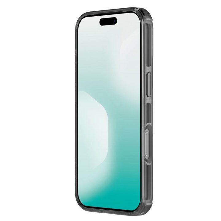 Telefono dėklas iPhone 17 permatomas juodas MagSafe Nillkin