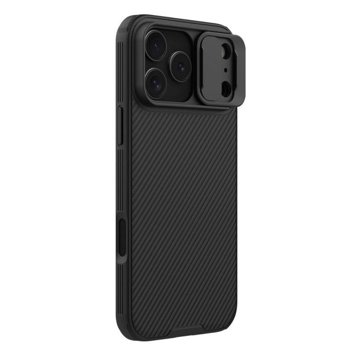 Telefono dėklas iPhone 17 Pro Max juodas MagSafe Nillkin