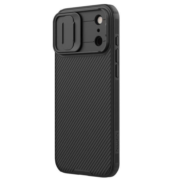 Telefono dėklas iPhone 17 Pro Max juodas MagSafe Nillkin
